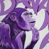 Bananenfrosch, Graffiti Bild, Street Art, Affe Bild, Schimpanse, Frosch Bild, Bananen Bild, witziges Bild, Geschenk Einweihung Bild 4