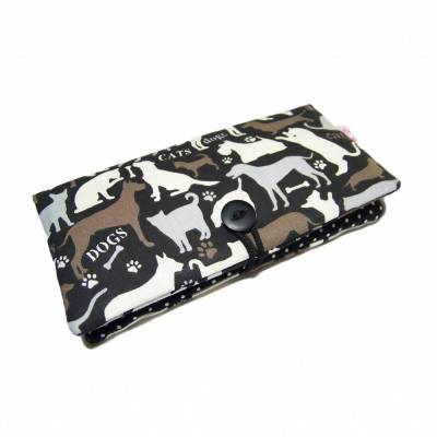 Geldbörse Portemonnaie Cats & Dogs Geldbeutel Portmonee Börse Stoffportemonnaie