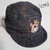 Baby Kinder coole Sonnenkappe Mütze, aus weichem Jeans mit Bärenprinz Stickerei, für Kopfumfang 46-48 Bild 3