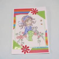 Geburtstagskarte Mädchen mit Fahrrad, Kindergeburtstag, Geschenk für Mädchen Bild 8