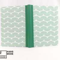 Notizbuch, Japan Muster, mint grün, A5, handgefertigt, 100 Blatt Bild 2