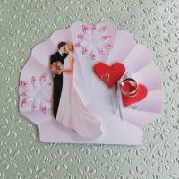 Glückwunschkarte zur Hochzeit mit Brautpaar, Hochzeitskarte,  Grußkarte, Geldgeschenk Bild 1
