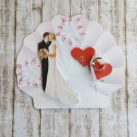 Glückwunschkarte zur Hochzeit mit Brautpaar, Hochzeitskarte,  Grußkarte, Geldgeschenk Bild 3