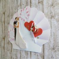 Glückwunschkarte zur Hochzeit mit Brautpaar, Hochzeitskarte,  Grußkarte, Geldgeschenk Bild 4