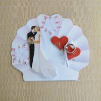 Glückwunschkarte zur Hochzeit mit Brautpaar, Hochzeitskarte,  Grußkarte, Geldgeschenk Bild 6