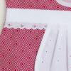 Klammerbeutel, Wäscheklammer-Beutel,rote Rauten, Klammerkleidchen, Aufbewahrung für Wäscheklammern, Klammersack rot, Klammerbeutel mit Kleiderbügel Bild 2