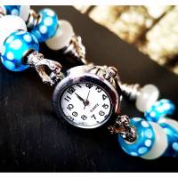 Armbanduhr, Uhr, Damenuhr, Modulperlen, Perlenuhr, Betteluhr, BU27 Bild 1