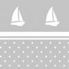 ECO Vlies Bordüre: Segelboot & Pünktchen - 20 cm Höhe Bild 5