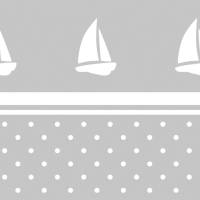 ECO Vlies Bordüre: Segelboot & Pünktchen - 20 cm Höhe Bild 6
