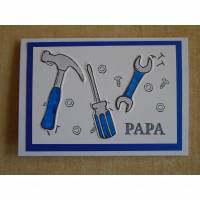 Glückwunschkarte zum Vatertag Vatertskarte Vater Papa Papi Werkzeug Vatertag Grusskarte Karte Autofan Kfz Bild 1