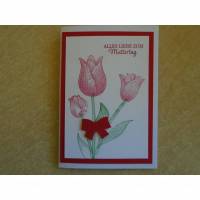 Muttertag ,Glückwunsch zum Muttertag,Muttertagskarte ,Mama Tulpen,Tulpenkarte,Muttertag,Liebe Mama,Grusskarte,3D Karte,Blumem, Bild 1