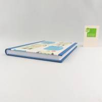 Notizbuch, Hund Katze, 100 Blatt, fadengeheftet, handgefertigt, DIN A5, blau Bild 4