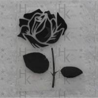 Bügelbild - Rose / Blume - viele mögliche Farben Bild 1