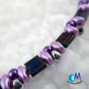 Wechsel-schmuck Magnet Glas-Perlen Collier blau lila  Statement-Kette  ART 3686 Bild 2