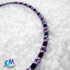 Wechsel-schmuck Magnet Glas-Perlen Collier blau lila  Statement-Kette  ART 3686 Bild 7