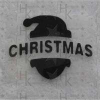 Bügelbild - Nikolausmütze "Christmas" (Weihnachten) - viele mögliche Farben Bild 1