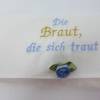 Brautclutch aus Batist, bestickt Brauttasche - ein hessmade-Unikat Bild 3