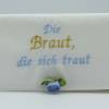 Brautclutch aus Batist, bestickt Brauttasche - ein hessmade-Unikat Bild 5