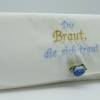 Brautclutch aus Batist, bestickt Brauttasche - ein hessmade-Unikat Bild 7