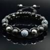 Herren Armband aus Edelsteinen Lava Onyx Achat und Hämatit mit Edelstahl-Perle, Makramee Armband, 10 mm Bild 5