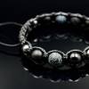 Herren Armband aus Edelsteinen Lava Onyx Achat und Hämatit mit Edelstahl-Perle, Makramee Armband, 10 mm Bild 7