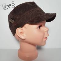Baby Kinder coole Sonnenkappe Mütze, aus braunem Cord, für Kopfumfang 46-48 Bild 1