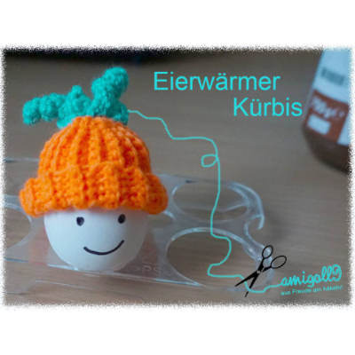 Häkelanleitung: Eierwärmer Kürbis