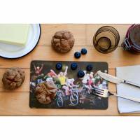 Frühstücksbrettchen Rennrad Radfahrer Fotografie Brettchen aus Melamin, spülmaschinenfest, Schneidebrett 14 x 23 cm Bild 1