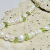 Sommerstimmung mit Perlenarmband - fröhliche echte Perlen und grüner Peridot Bild 3