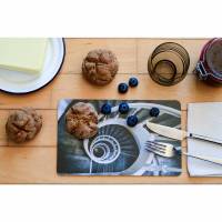 Treppenhaus Frühstücksbrettchen Fotografie Brettchen aus Melamin, spülmaschinenfest, Schneidebrett 14 x 23 cm Bild 1