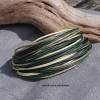 Armband gewachste Baumwolle Olivgrün-Hellgelb Bild 3