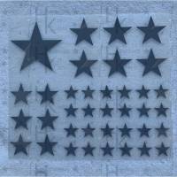 Bügelbild - Sterne - 37 Stück, 4 Größen - verschiedene Farben auswählbar Bild 1