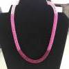 3-farbig drahtgestrickte Halskette, rosa-pink-fuchsia Bild 2