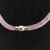 3-farbig drahtgestrickte Halskette, rosa-pink-fuchsia Bild 3
