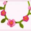 Häkelkette, Kette, Häkelschmuck, Kinderkette, Blumenkette, Häkelblumen, Mädchenschmuck Bild 2