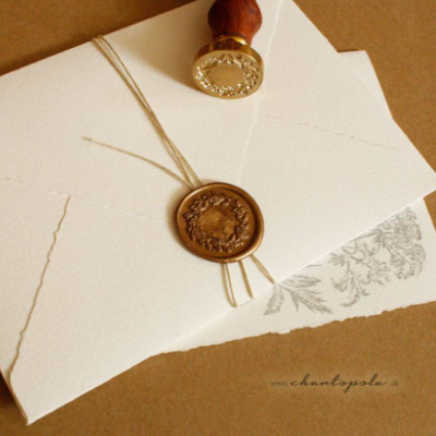 selbstklebende Wachssiegel Wildblumenkranz – 21 Farben, 3 cm Durchmesser, für Einladungen & Geschenke