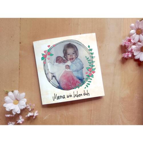 Muttertagskarte "Kranz" Printable DIY