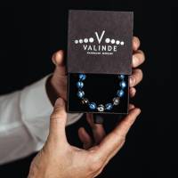 Herren Armband aus Edelsteinen Kyanit Labradorit Rauchquarz 925 Silber, Geschenk für Mann, LIMITED EDITION, 10 mm Bild 4