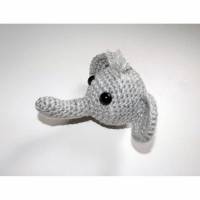 Häkelanleitung Amigurumi Schlüsselanhänger Elefant (einfach nur Masche, feste Maschen) Bild 1