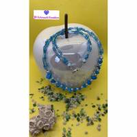 Kette aus blauem Türkis, Rocailles und Renaissance Perlen Bild 1