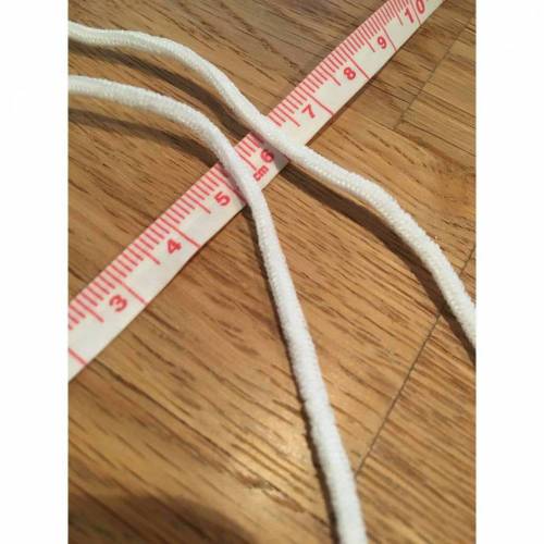 Hochwertige Gummikordel - 10 Meter - ca. 3mm - optimal für Gesichtsmaske - weiß