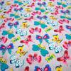 Baumwollstoff bunte Schmetterlinge auf hellgrau Öko Tex Schmetterlinge grau rosa pink petrol gelb blau Mädchen Baby Kind Stoff Kinderstoff Bild 3