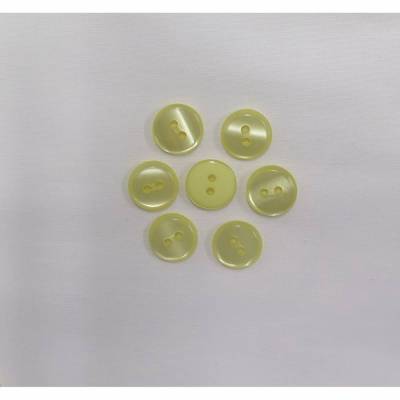 Knopf, gelb, glänzend, 13 mm