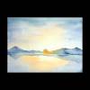 Sonne und Meer Aquarell handgemalt 13 cm x 18 cm Querformat Bild 5