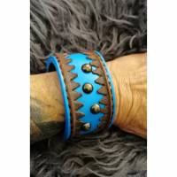 LEDER Armband,türkisfarbend, Lederapplikation, (RLA25) Bild 1