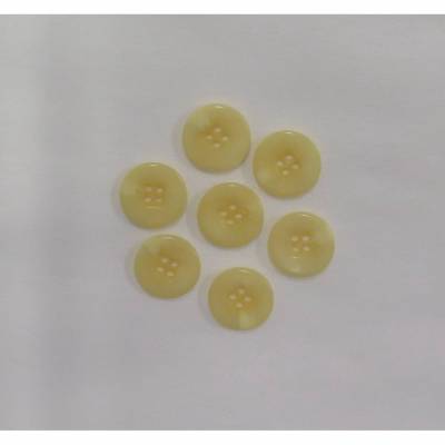 Knopf, gelb. glänzend, 15 mm