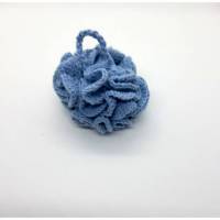 Dusch-Badeschwamm hellblau Baumwolle Bild 1