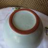 Vintage Keramik-Kugel-Vase - lindgrün-grau Bild 3