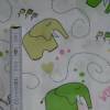 9,20 EUR/m Baumwolle Stoff süße Elefanten rosa / grün auf weiß Bild 4