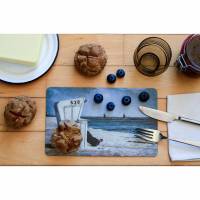 Strandkorb Sylt Frühstücksbrettchen Fotografie Brettchen aus Melamin, spülmaschinenfest, Schneidebrett 14 x 23 cm Bild 1